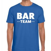 Bar team / personeel tekst t-shirt blauw heren - thumbnail