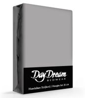 Day Dream Hoeslaken Katoen Grijs-90 x 200 cm - thumbnail