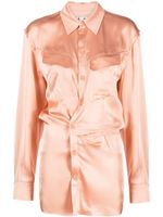 Off-White robe-chemise à détail torsadé - Rose