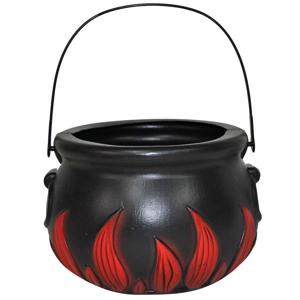 Decoratie heksenketel/kookpot zwart - 18 cm - Halloween versiering