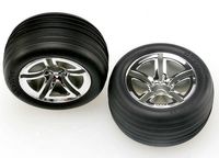Tires & wheels, assembled, glued (2.8") (jato twin-spoke wheels, alias ribbed tires, foam inserts) (nitro front) (2) - thumbnail