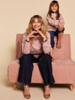 Dames sweater van biologisch katoen met bloemenprint meerkleurig