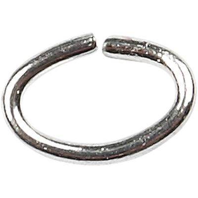 Creativ Company Ring, ovaal, dikte 0,7 mm, verzilverd, 50 stuk/ 1 doos