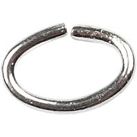 Creativ Company Ring, ovaal, dikte 0,7 mm, verzilverd, 50 stuk/ 1 doos
