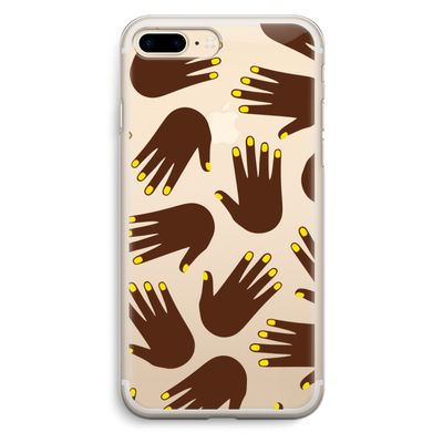 Hands dark: iPhone 7 Plus Transparant Hoesje