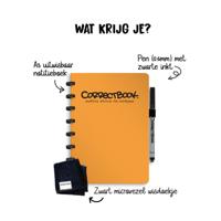 Correctbook Original Peachy Orange A5-Gelinieerd - Uitwisbaar / Herschrijfbaar Notitieboek