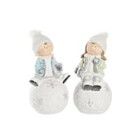 Kerstversiering DKD Home Decor Kinderen Magnesium (21,5 x 20 x 39 cm) (2 Stuks)