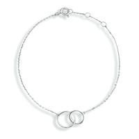 14k Witgouden Armband met Open Rondjes - 16,5-18,5 cm 14k Witgouden Armband met Open Rondjes - 16,5-18,5 cm