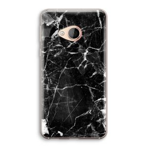 Zwart Marmer 2: HTC U Play Transparant Hoesje