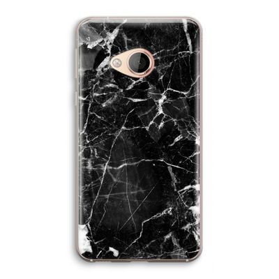 Zwart Marmer 2: HTC U Play Transparant Hoesje