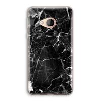 Zwart Marmer 2: HTC U Play Transparant Hoesje