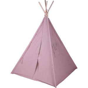 Speeltent - tipi tent kinderen - met draagtas - roze - 103 x 160 cm   -