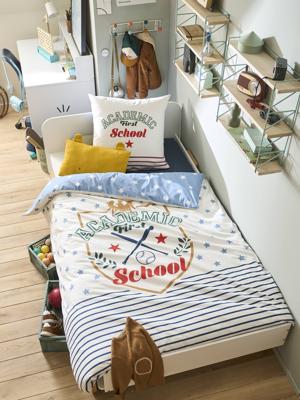 Set dekbedovertrek + kussensloop voor kinderen Academic ecru
