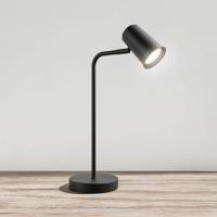 Riga - LED Tafellamp - 5 Watt 400 Lumen - 6000K Daglicht wit- Kantelbaar en Draaibaar - Ingebouwde snoerdimmer - Bureaulamp - GU10 - IP20 voor binnen - Zwart