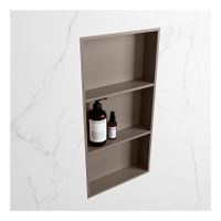 Wandnis Solid Surface Easy | In- en opbouw | 30x60x8 cm | 3 vakken | Smoke