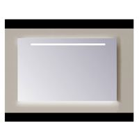 Spiegel Sanicare Q-mirrors 60 x 100 cm Cold White LED Ambi Licht Onder PP Geslepen - thumbnail