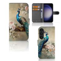 Telefoonhoesje | Met pasjeshouder | voor Samsung Galaxy S24 Vintage Pauwen