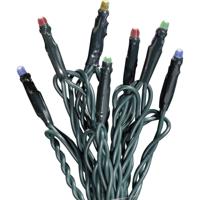 Hellum 521856 Lichtketting met batterijen Binnen werkt op batterijen Aantal lampen 100 LED Meerkleurig, Warmwit Verlichte lengte: 9.9 m