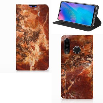 Huawei P30 Lite New Edition | Standcase | Marmer Bruin