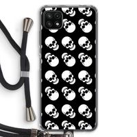 Musketon Skulls: Samsung Galaxy A22 5G Transparant Hoesje met koord