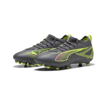 PUMA Ultra 5 Match Gras / Kunstgras Voetbalschoenen (MG) Kids Donkergrijs Geel Roze