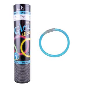 Glow in the dark armbandjes - 100x - blauw - 25 cm - neon glow