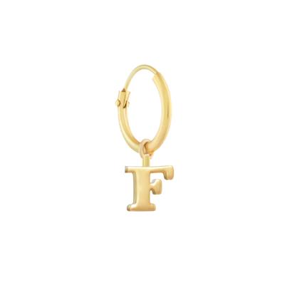 Minimalistische letter oorbel - 14K GOUD - Goud - F