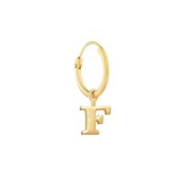 Minimalistische letter oorbel - 14K GOUD - Goud - F