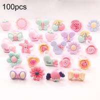100 PC'S kinderen cute cartoon hars bloem dierlijke hart Bow-knoop ring Frosted oppervlak 100 PC'S kinderen cute cartoon hars bloem dierlijke hart Bow-knoop ring Frosted oppervlak