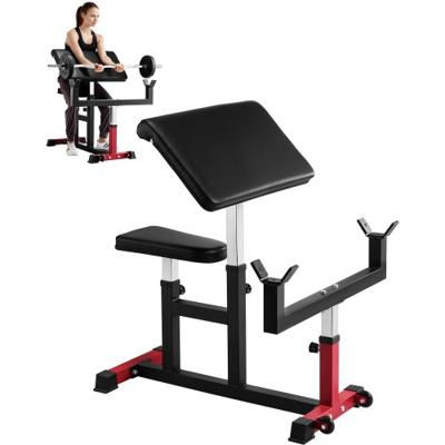 VEVOR Preacher Curl Bench Verstelbare Biceps Bank Halterbank Apparatuur Zwart