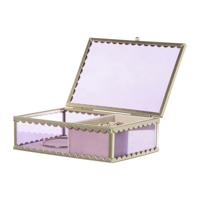 Sieradendoos - paars - 4.7x15x11 cm