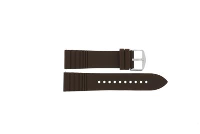 Horlogeband Fossil CH3093 Silicoon Bruin 22mm