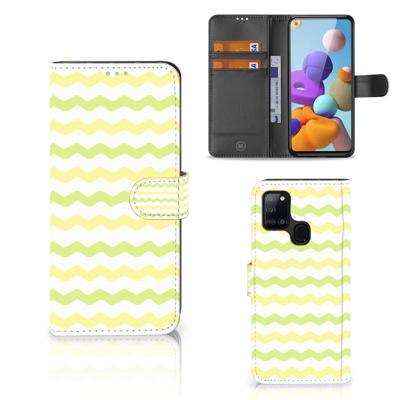 Samsung Galaxy A21s | Telefoon Hoesje | Waves Yellow