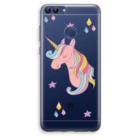 Roze eenhoorn: Huawei P Smart (2018) Transparant Hoesje