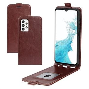 Samsung Galaxy A23 5G Verticale Flip Case met Kaartsleuf - Bruin