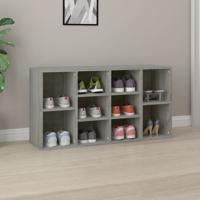 Schoenenbank 103x30x54,5 cm bewerkt hout grijs sonoma eiken