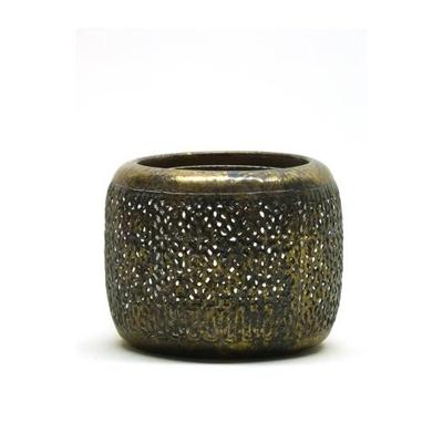 Sfeerlicht metaal met glas 13.5x11cm