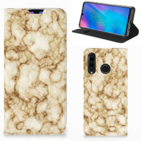 Huawei P30 Lite New Edition Standcase Marmer Goud