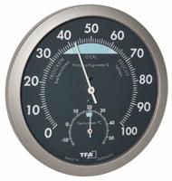 TFA Dostmann 45.2043.51 Thermo- en hygrometer Antraciet, Zilver