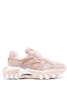 Balmain baskets lacées à empiècements - Rose