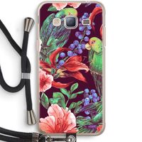 Papegaaien: Samsung Galaxy J3 (2016) Transparant Hoesje met koord
