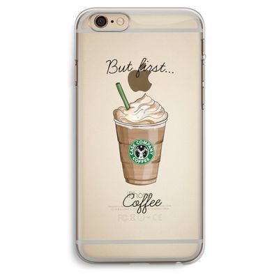 But first coffee: iPhone 6 Plus / 6S Plus Transparant Hoesje