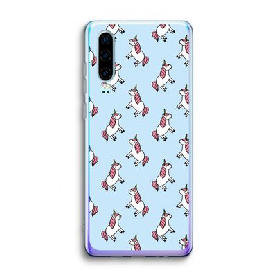 Eenhoorns overal: Huawei P30 Transparant Hoesje