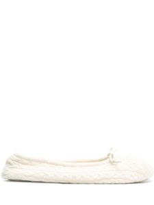 N.Peal cable knit slippers - Tons neutres