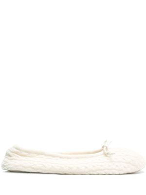N.Peal cable knit slippers - Tons neutres
