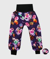 Waterproof Softshell Pants Roses And Airballoons Purple - thumbnail