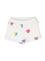 Stella McCartney Kids short de sport à imprimé cœur - Blanc