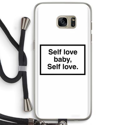 Self love: Samsung Galaxy S7 Edge Transparant Hoesje met koord