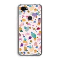 Terrazzo Memphis Pink: Google Pixel 3a Transparant Hoesje