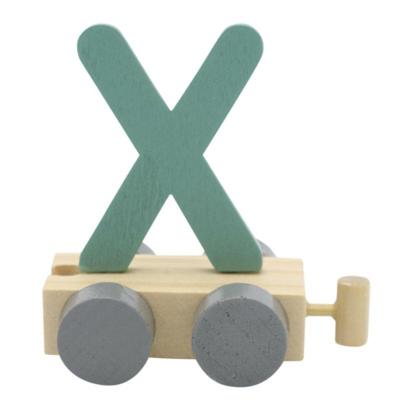 JeP kids houten treinletter X-groen